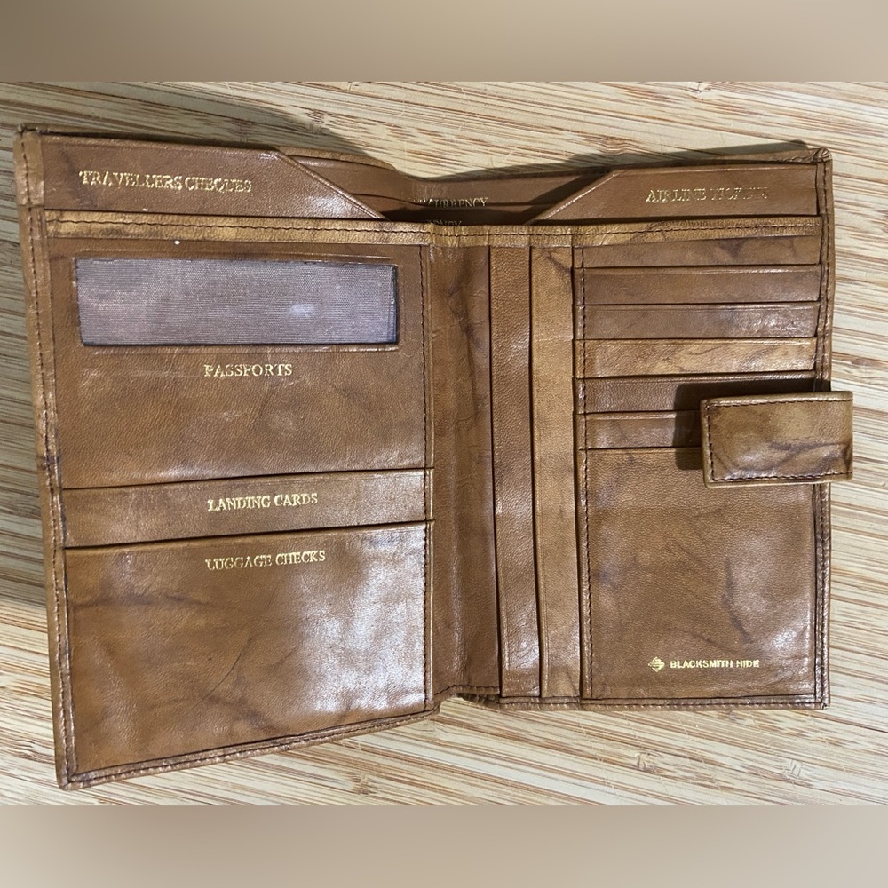 Brown Leather Travel Wallet
